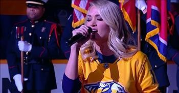 Carrie Underwood Nails 'The National Anthem' For Husband's Team