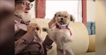 Rescue Dog Comforts Man With Dementia