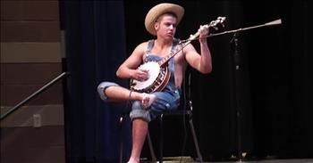 Hillbilly Stuns With Banjo Performance At Talent Show