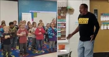 Kindergarten Class Signs 'Happy Birthday' Song For Deaf Custodian