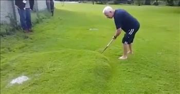 Man Pops Giant 'Lawn Bubble' In His Backyard