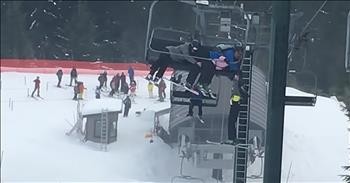 Heroes Catch Boy When He Falls Out Of Ski Lift