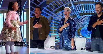 7-Year-Old Malea Emma Sings The National Anthem On American Idol
