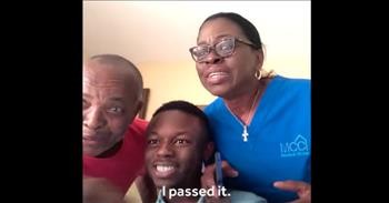 Parents Have Viral Reaction To Son's Bar Exam Results