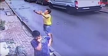Teenager Miraculously Catches Toddler Falling From A Building