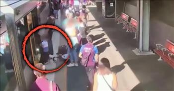 Footage Captures Little Boy Falling Through Train Gap