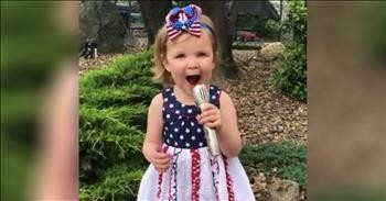 2-Year-Old Sings 'The National Anthem' And It Goes Viral