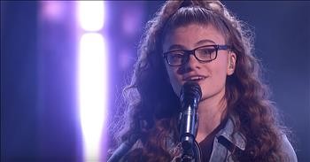 15-Year-Old Sophie Pecora Sings Original Song About Finding Happiness On AGT