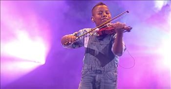 Violinist Tyler Butler-Figueroa Performs 'Don't You Worry Child' On AGT