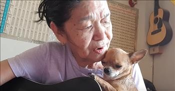 Grandma Sings Sweet Song To Her Chihuahua