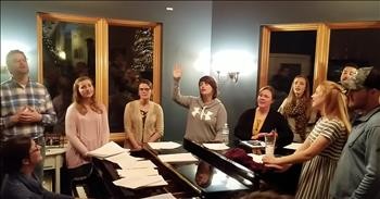 Family Sings 'He Is Here/Since Jesus Passed By' At Thanksgiving