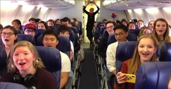 High School Choir Serenades Passengers On Plane