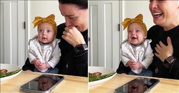 Mom Cannot Stop Laughing At Baby's First Giggles