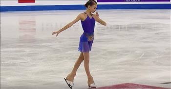Figure Skater Anna Shcherbakova Pulls Off Costume Change During Routine