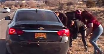Police Officer Saves Choking Baby On The Side Of The Highway