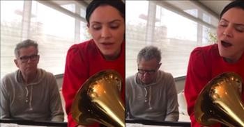 Katherine McPhee And David Foster Sing 'Hallelujah' During Quarantine