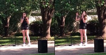 Teen Sings Easter 'Hallelujah' To Her Neighbors During Quarantine