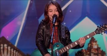 10-Year-Old Rock N' Roller Joseph Sheppard Impresses All 4 Judges On BGT