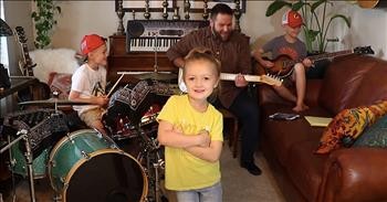 Adorable Family Band Performs Classic 'Twist And Shout' During Quarantine