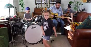 Family Band Performs Quarantine Rendition Of 'Jailhouse Rock'