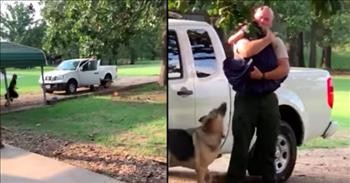 Firefighter And Daughter Share Heartwarming Reunion After Weeks Apart