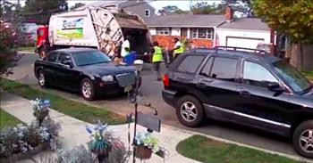 Sanitation Workers Caught On Camera Dancing During Trash Pick Up