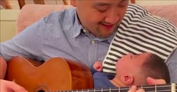 Dad Plays 'Can't Help Falling In Love' For Miracle Baby