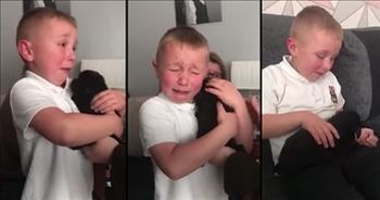Little Boy Bullied At School Cries Over Surprise Puppy