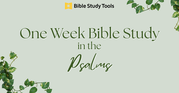 One Week Bible Study in Psalms