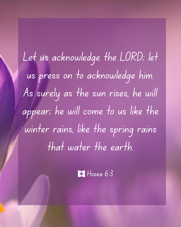 Hosea 6:3