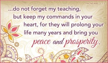 Your Daily Verse - Proverbs 3:1-2