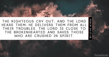 Your Daily Verse - Psalm 34:17-18