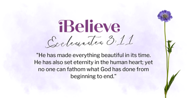 Your Daily Verse - Ecclesiastes 3:11 - July 26th