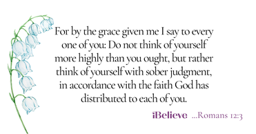 Your Daily Verse - Romans 12:3 - August 11th