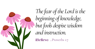 Your Daily Verse - Proverbs 1:7 - August 13th