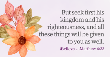 Your Daily Verse - Matthew 6:33 - September 2nd