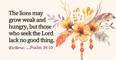 Your Daily Verse - Psalm 34:10 - September 8th