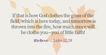 Your Daily Verse - Luke 12:28 - September 21st