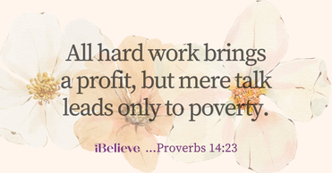 Your Daily Verse - Proverbs 14:23 - September 30th