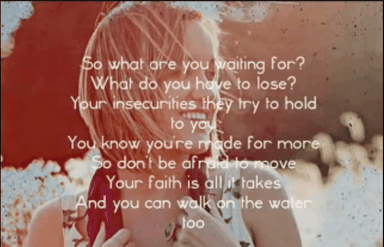 Britt Nicole - Walk On The Water (Acoustic Slideshow with Lyrics)