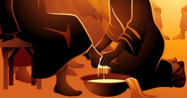 The Paschal Meal. Jesus Washes the Disciples' Feet.