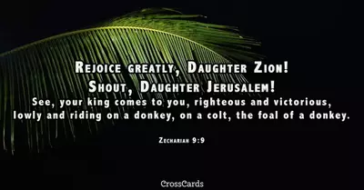 Zechariah 9:9-17 - Rejoice Greatly, Daughter Zion! Shout, Daughter Je...