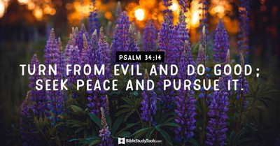 Your Daily Verse - Psalm 34:14