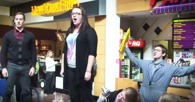 'Hallelujah' Christmas Flash Mob In A Food Court