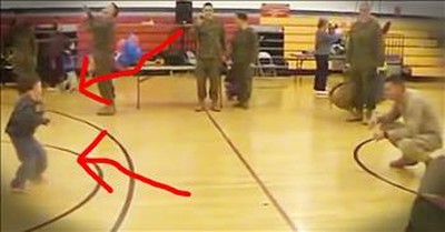 6-Year-Old With Cerebral Palsy Walks To His Marine Father For The First Time 