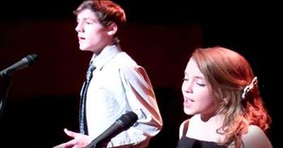 2 Kids Sing Anointed Rendition Of 'The Prayer'