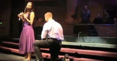 Beautiful Testimony in Church Turns into Surprise Proposal! 