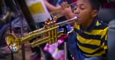 Boy with No Arms Beautifully Plays Trumpet 