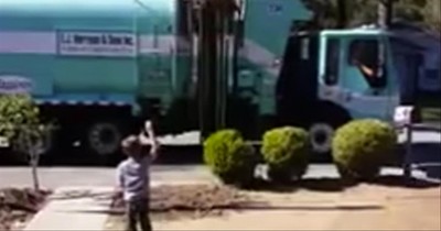 Trash Collector Gives Gift to Boy with Autism. . .So Sweet!