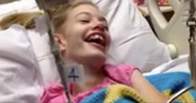 This Sick Girl in the Hospital Gets a Surprise Visitor - Her Reaction is Too Sweet 